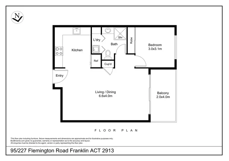 Floorplan of Homely apartment listing, 95/227 Flemington Road, Franklin ACT 2913