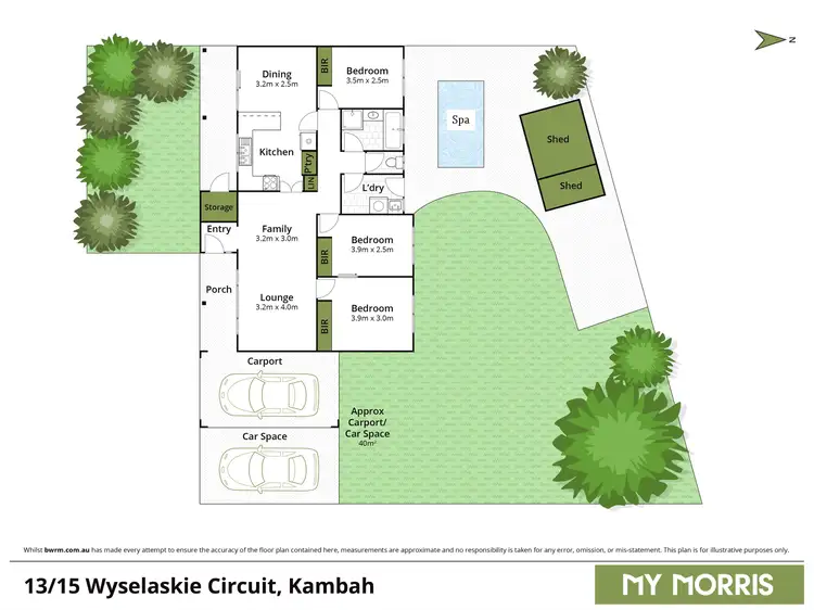 Floorplan of Homely townhouse listing, 13/15 Wyselaskie Circuit, Kambah ACT 2902