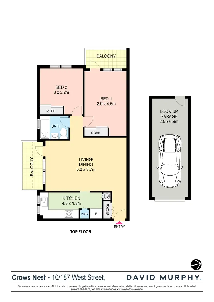 Floorplan of Homely unit listing, 10/187 West Street, Crows Nest NSW 2065