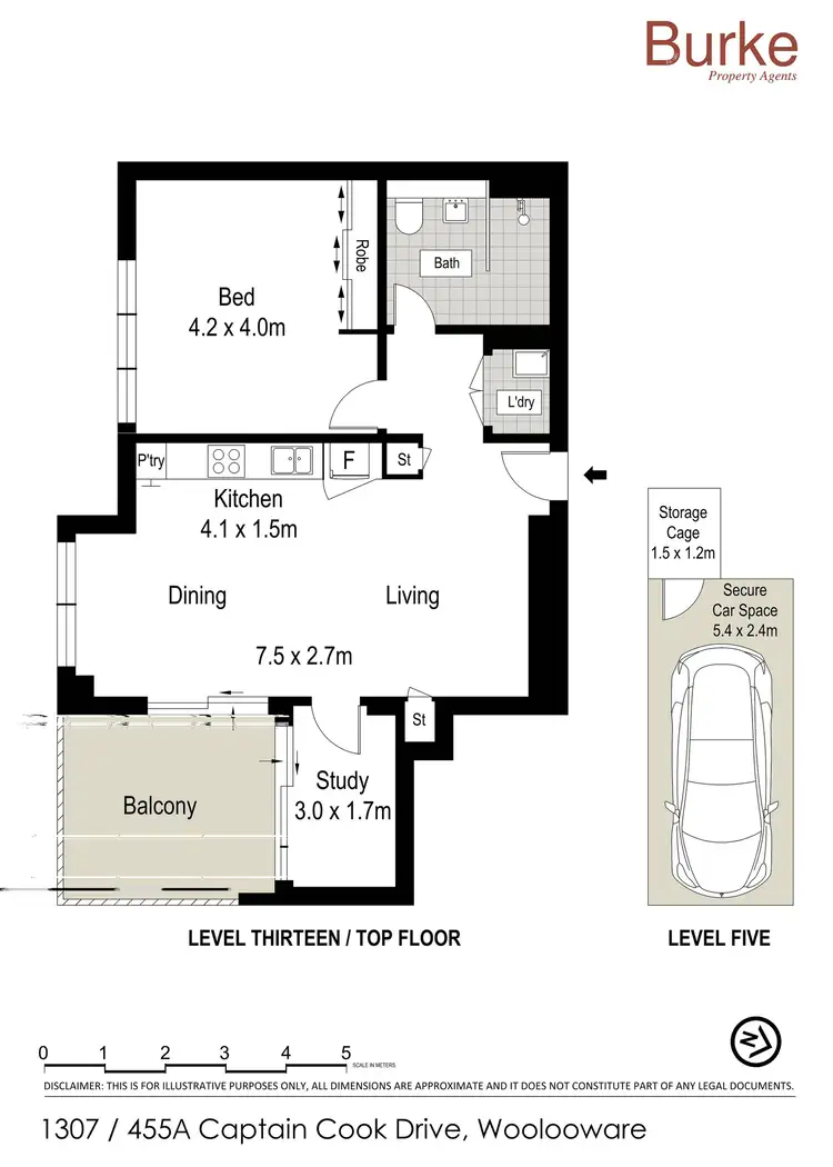 Floorplan of Homely apartment listing, 1307/455A Captain Cook Drive, Woolooware NSW 2230
