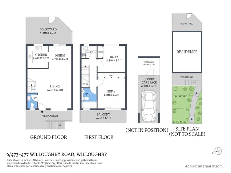 Floorplan of Homely townhouse listing, 6/473-477 Willoughby Road, Willoughby NSW 2068