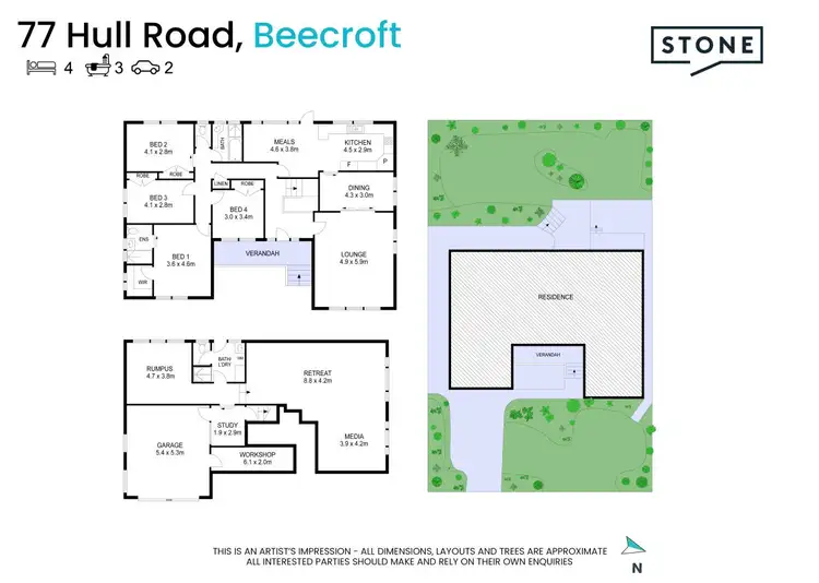 Floorplan of Homely house listing, 77 Hull Road, Beecroft NSW 2119