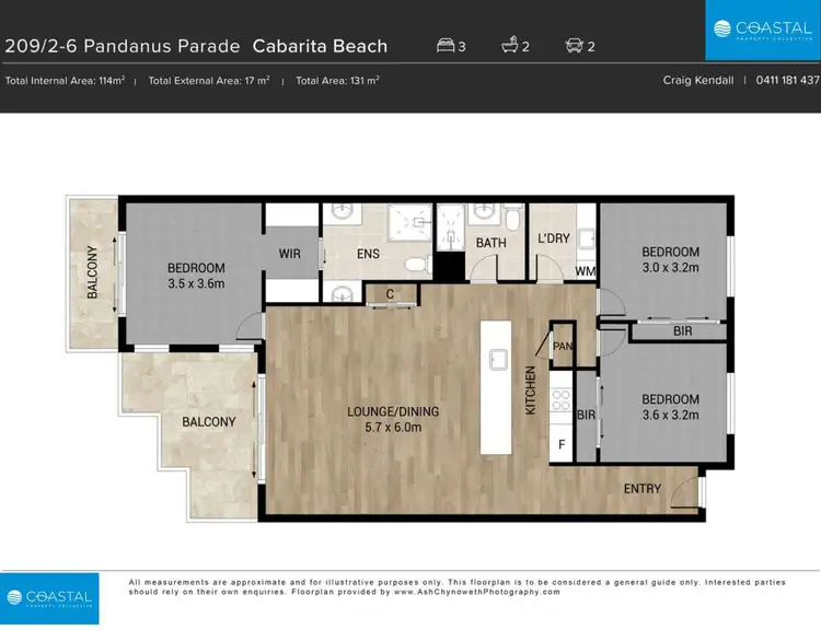 Floorplan of Homely unit listing, 209/2 Pandanus Parade, Cabarita Beach NSW 2488