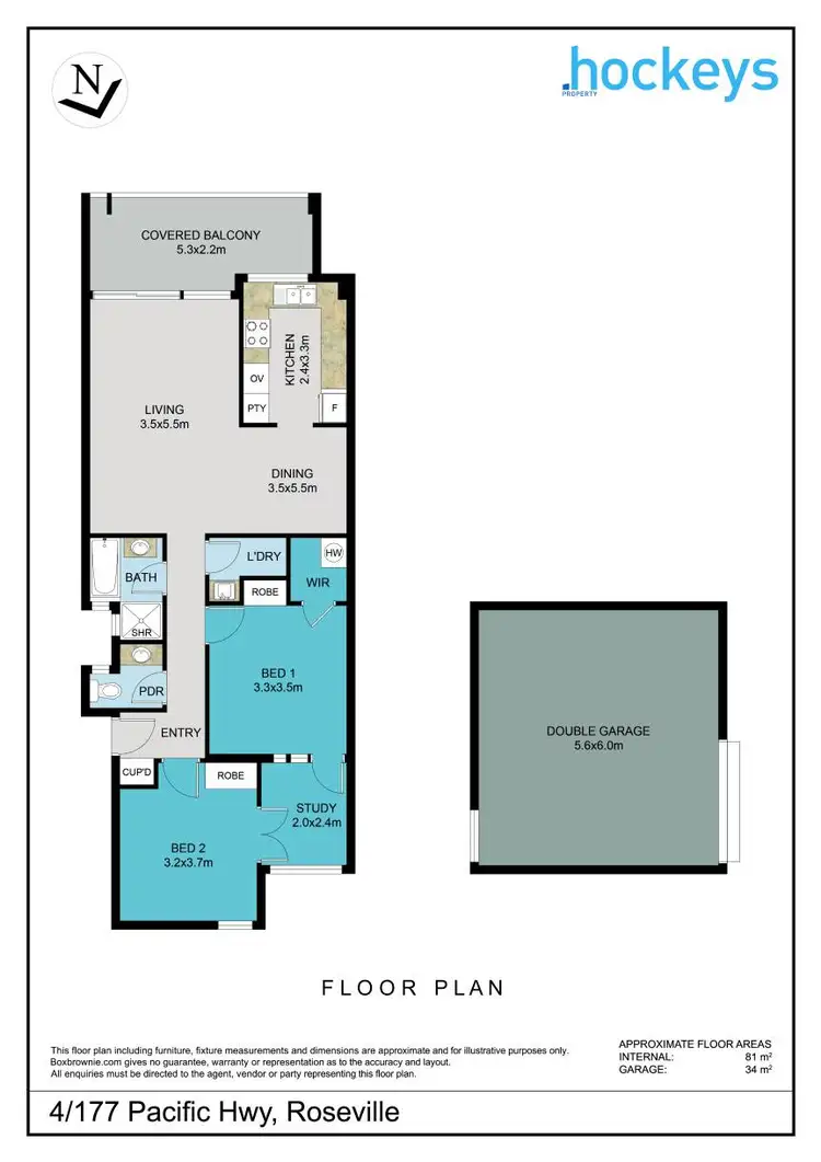 Floorplan of Homely apartment listing, 4/177 Pacific Highway, Roseville NSW 2069