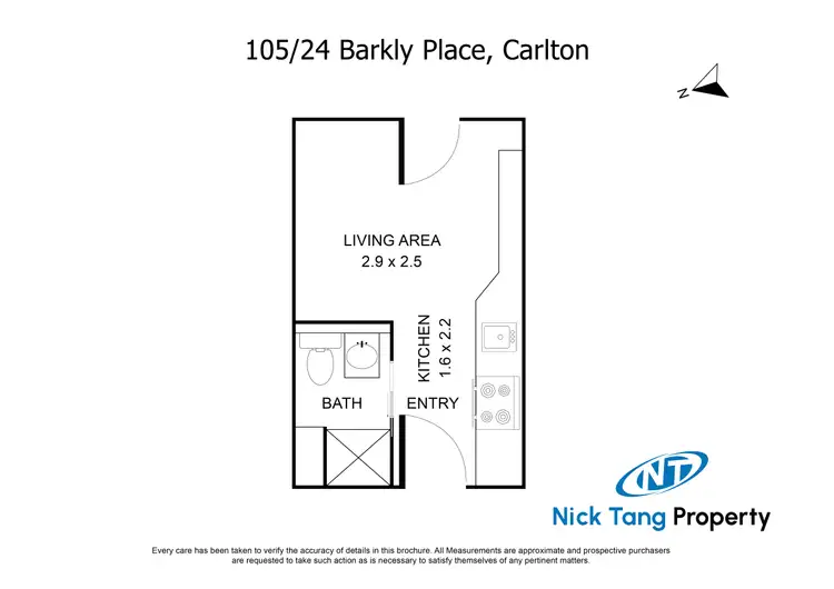 Floorplan of Homely apartment listing, 105/24-30 Barkly Place, Carlton VIC 3053