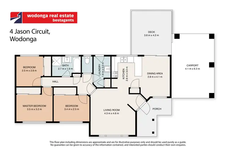 Floorplan of Homely house listing, 4 Jason Circuit, Wodonga VIC 3690