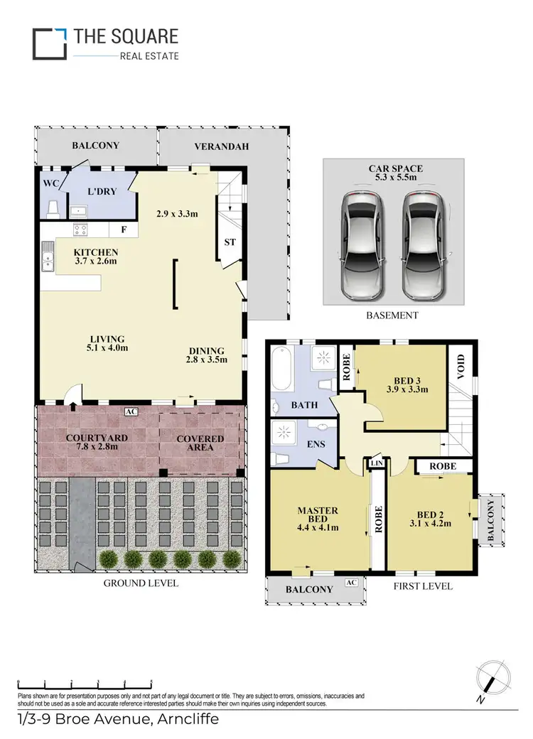 Floorplan of Homely townhouse listing, 1/3-9 Broe Avenue, Arncliffe NSW 2205