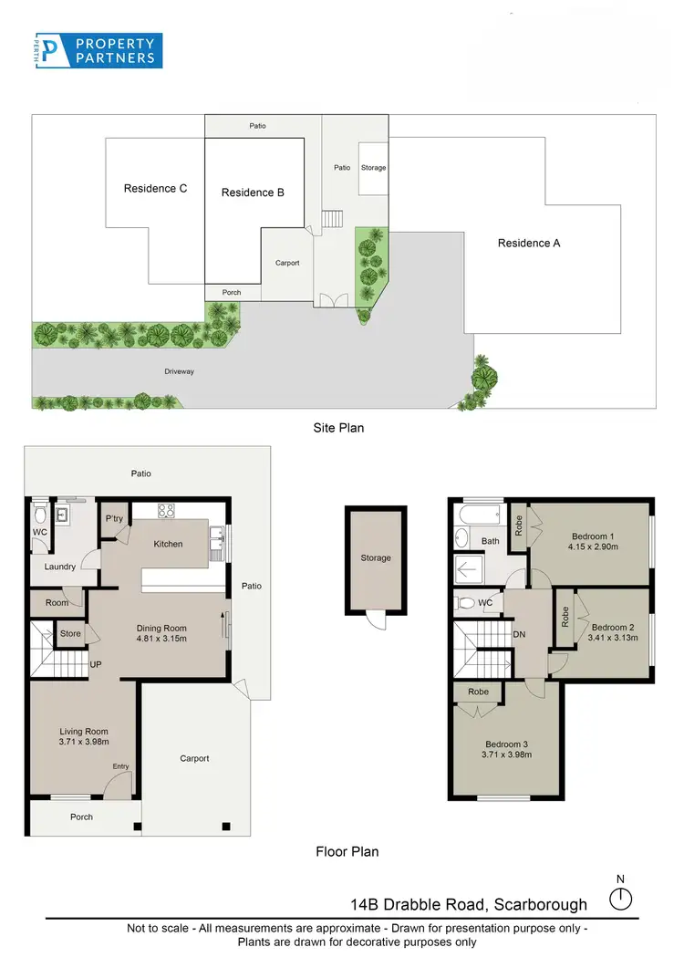 Floorplan of Homely townhouse listing, 14B Drabble Road, Scarborough WA 6019