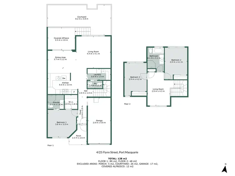 Floorplan of Homely townhouse listing, 4/25 Flynn Street, Port Macquarie NSW 2444