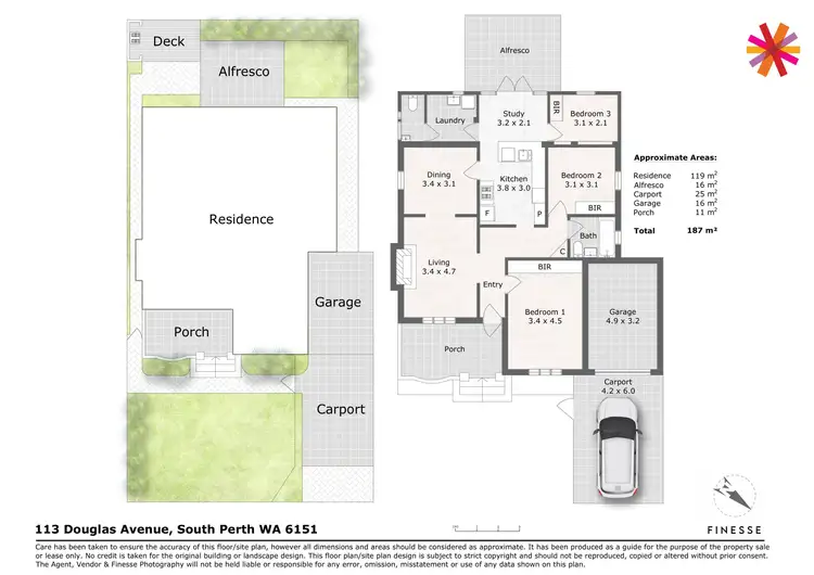 Floorplan of Homely house listing, 113 Douglas Avenue, South Perth WA 6151