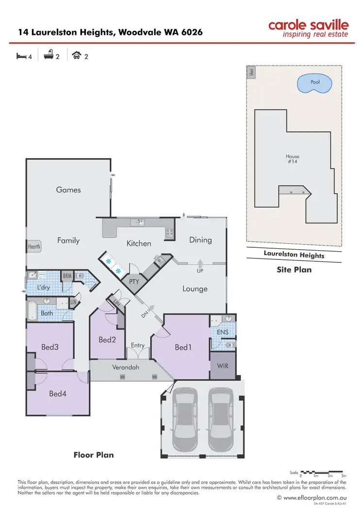 Floorplan of Homely house listing, 14 Laurelston Heights, Woodvale WA 6026