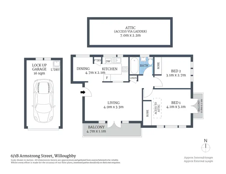 Floorplan of Homely apartment listing, 6/1B Armstrong Street, Willoughby NSW 2068