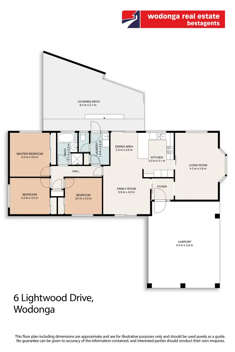 Floorplan of Homely house listing, 6 Lightwood Drive, Wodonga VIC 3690