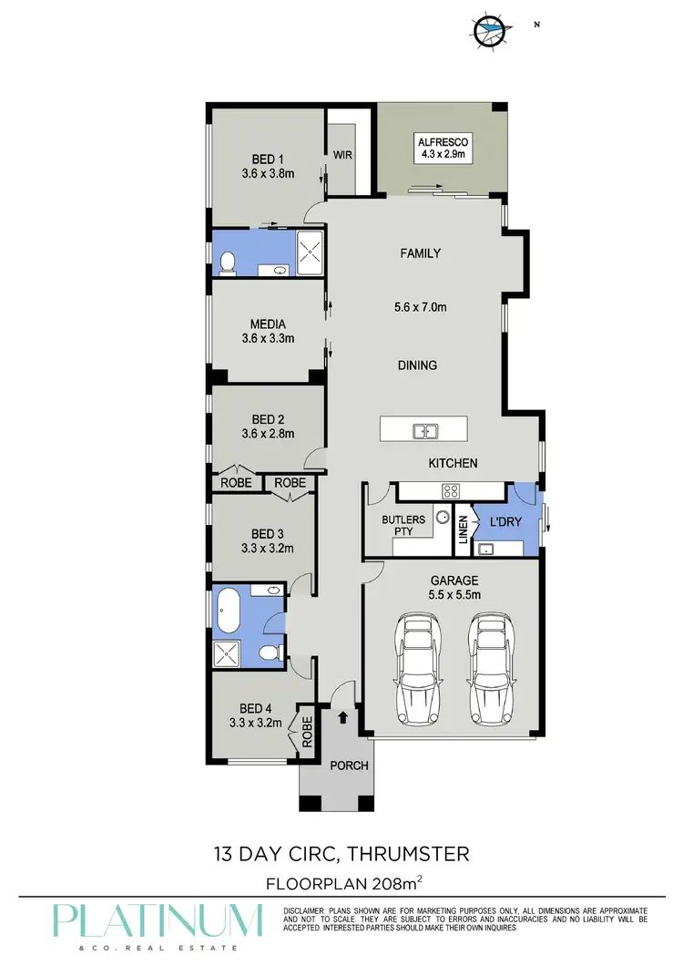 Floorplan of Homely house listing, 13 Day Circuit, Thrumster NSW 2444