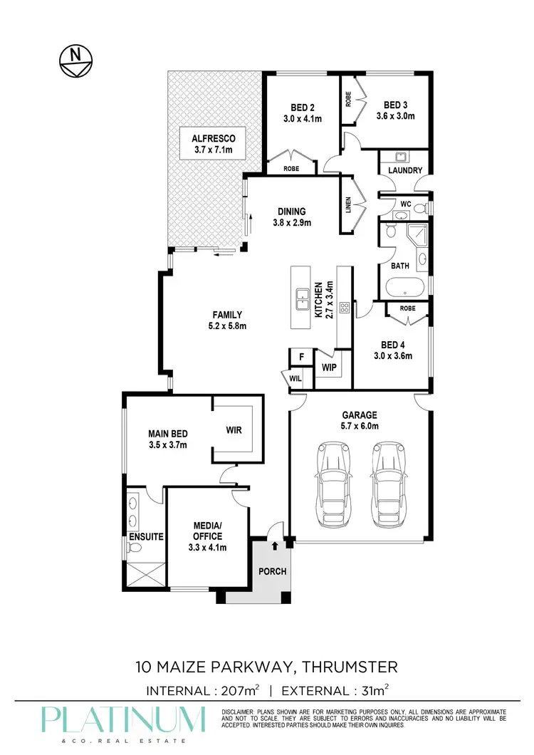 Floorplan of Homely house listing, 10 Maize Parkway, Thrumster NSW 2444