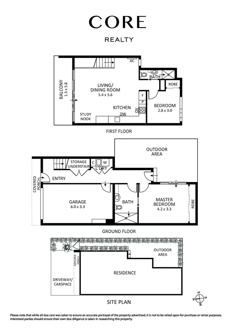 Floorplan of Homely townhouse listing, 28 Buckingham Street, Richmond VIC 3121