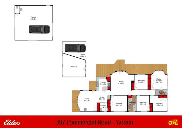 Floorplan of Homely house listing, 397 Commercial Road, Yarram VIC 3971