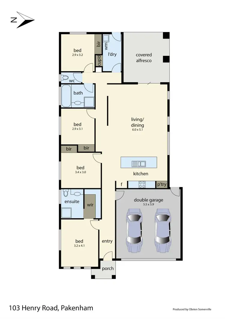 Floorplan of Homely house listing, 103 Henry Road, Pakenham VIC 3810