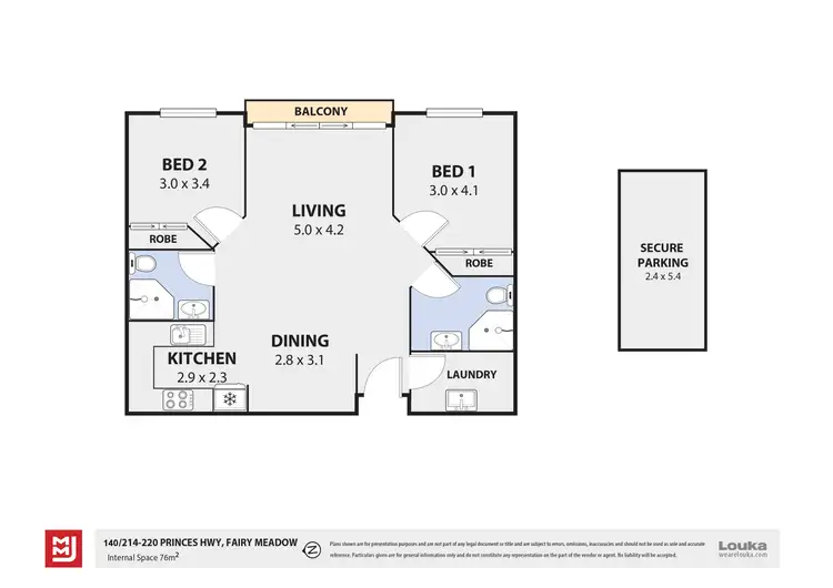 Floorplan of Homely unit listing, 140/214-220 Princes Highway, Fairy Meadow NSW 2519