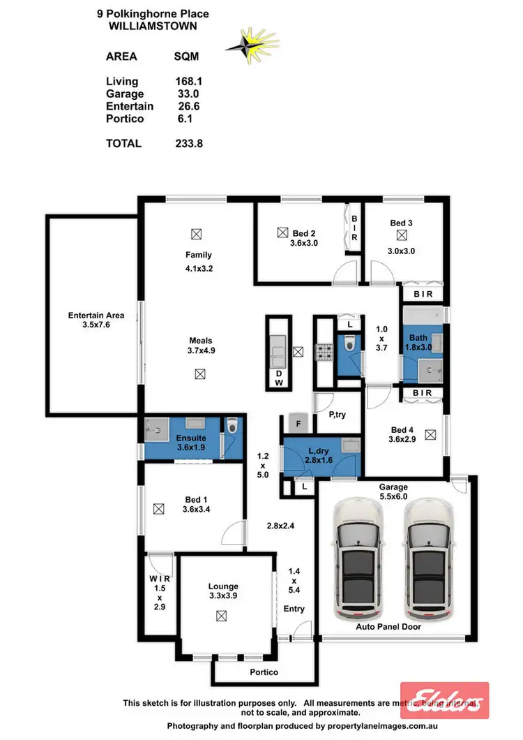 Floorplan of Homely house listing, 9 Polkinghorne Place, Williamstown SA 5351