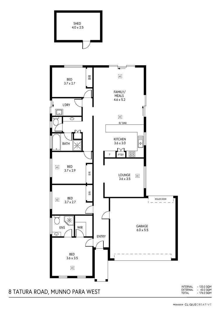 Floorplan of Homely house listing, 8 Tatura Road, Munno Para West SA 5115