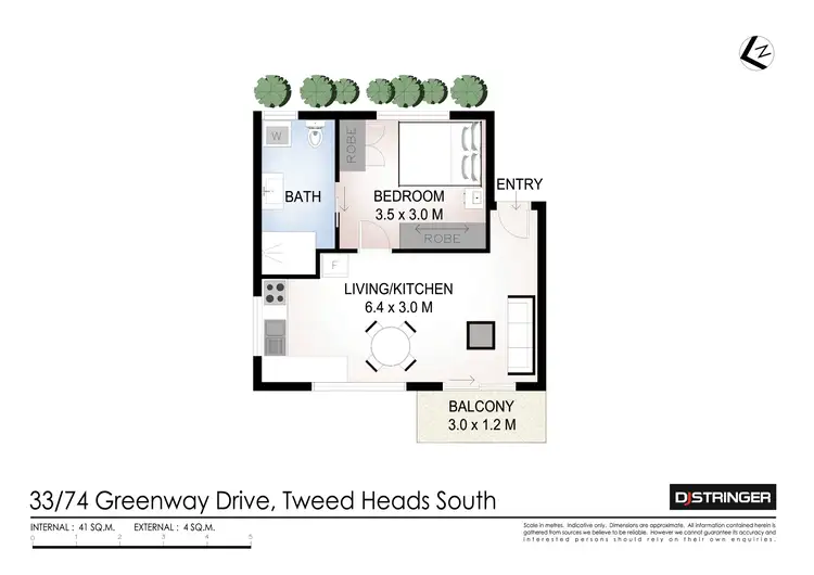 Floorplan of Homely unit listing, 33/74 Greenway Drive, Banora Point NSW 2486