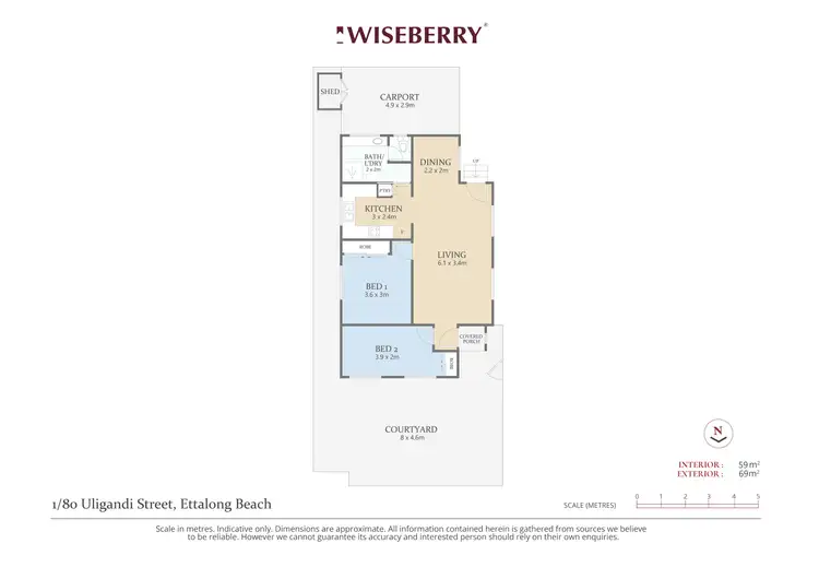 Floorplan of Homely villa listing, 1/80 Uligandi Street, Ettalong Beach NSW 2257