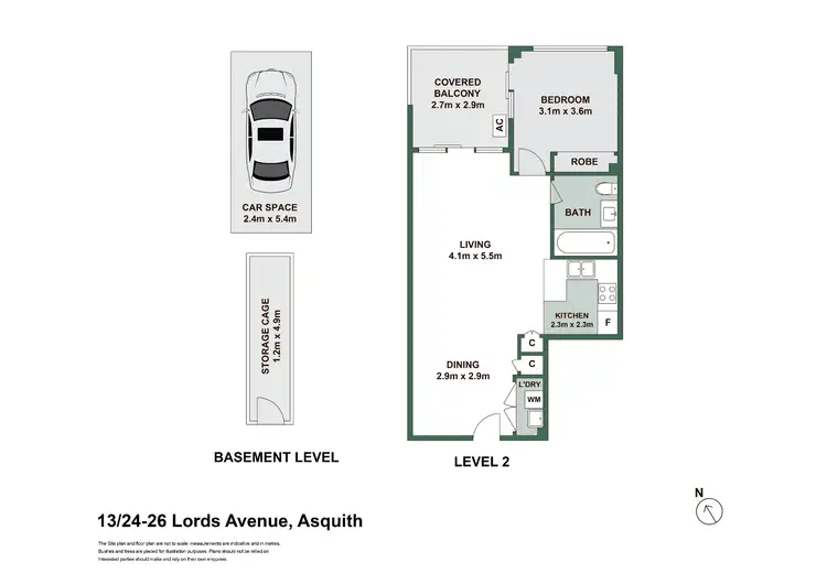Floorplan of Homely apartment listing, 13/24-26 Lords Avenue, Asquith NSW 2077