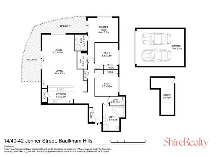 Floorplan of Homely apartment listing, 14/40-42 Jenner Street, Baulkham Hills NSW 2153