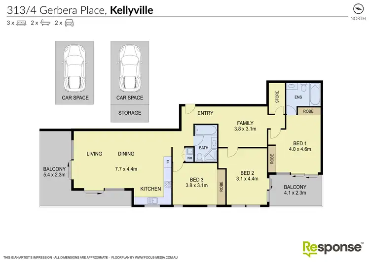 Floorplan of Homely apartment listing, 313/4 Gerbera Place, Kellyville NSW 2155