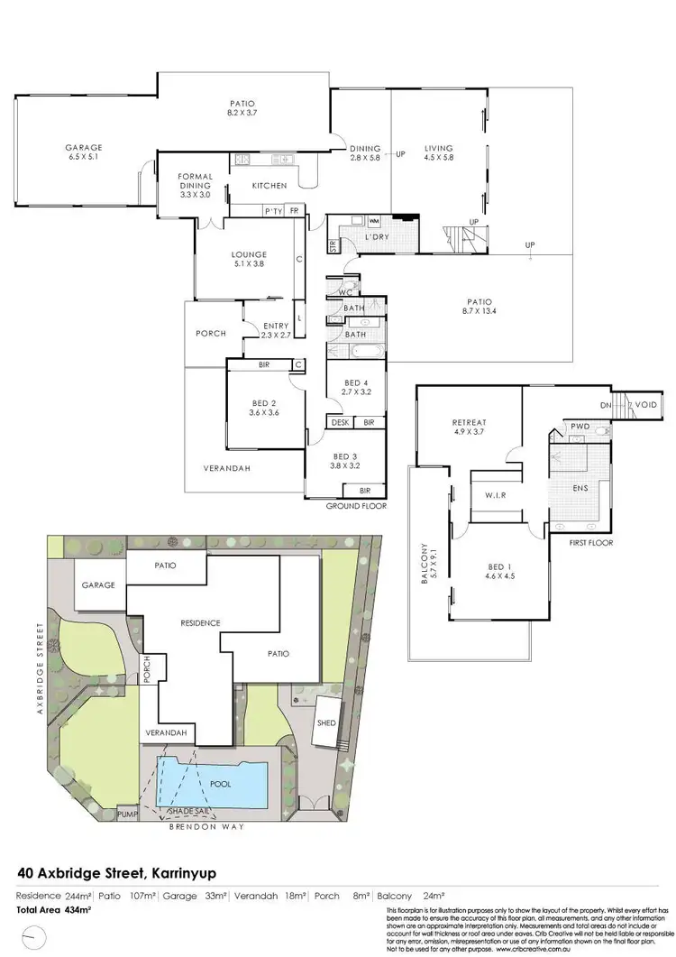 Floorplan of Homely house listing, 40 Axbridge Street, Karrinyup WA 6018