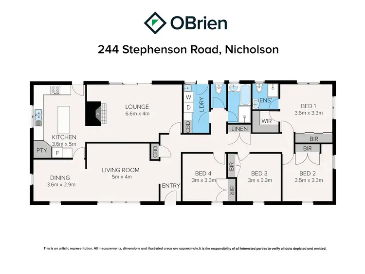 Floorplan of Homely house listing, 244 Stephenson Road, Nicholson VIC 3882