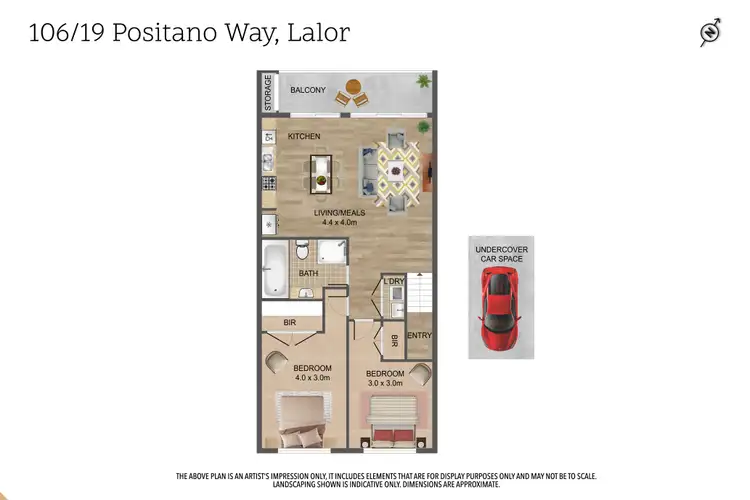 Floorplan of Homely unit listing, 106/19 Positano Way, Lalor VIC 3075