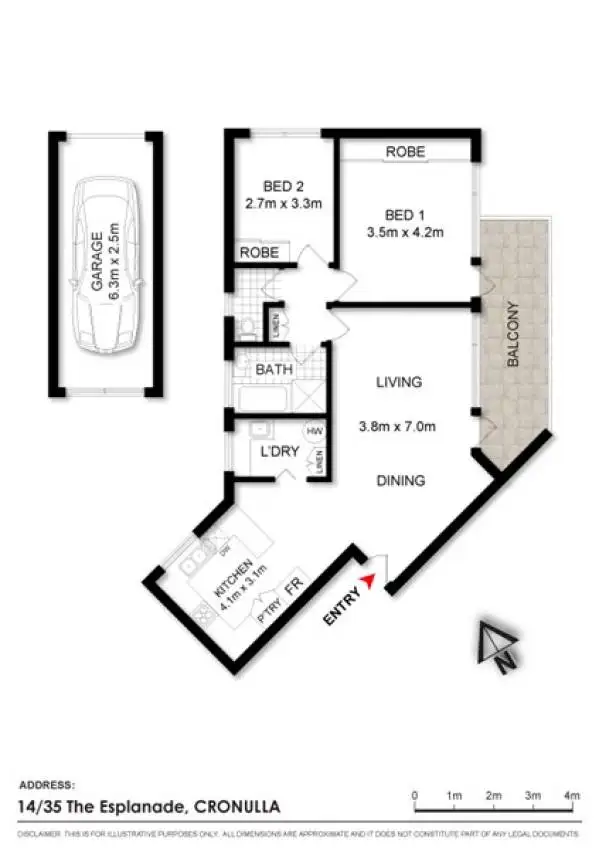 Floorplan of Homely unit listing, 14/35 The Esplanade, Cronulla NSW 2230