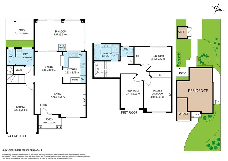 Floorplan of Homely semi-detached listing, 39A Carter Road, Menai NSW 2234