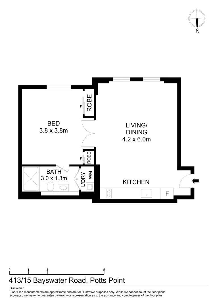 Floorplan of Homely apartment listing, 413/13-15 Bayswater Road, Potts Point NSW 2011