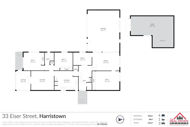 Floorplan of Homely house listing, 33 Eiser Street, Harristown QLD 4350