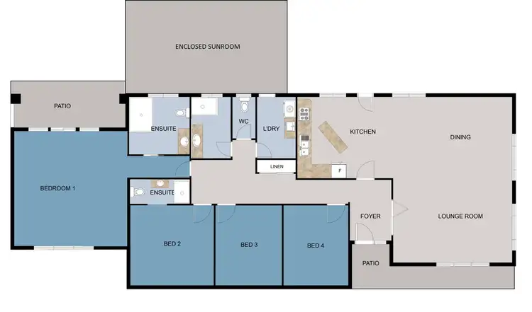 Floorplan of Homely house listing, 6 Hibiscus Place, Tuncurry NSW 2428