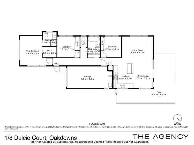 Floorplan of Homely house listing, 1/8 Dulcie Court, Oakdowns TAS 7019