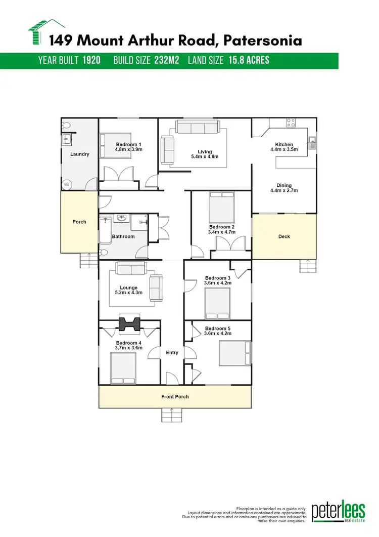 Floorplan of Homely house listing, 149 Mount Arthur Road, Patersonia TAS 7259