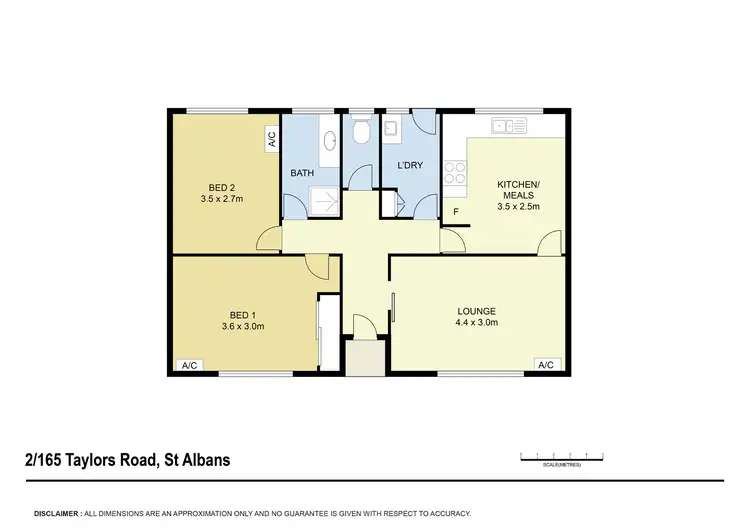 Floorplan of Homely unit listing, 2/165 Taylors Road, St Albans VIC 3021