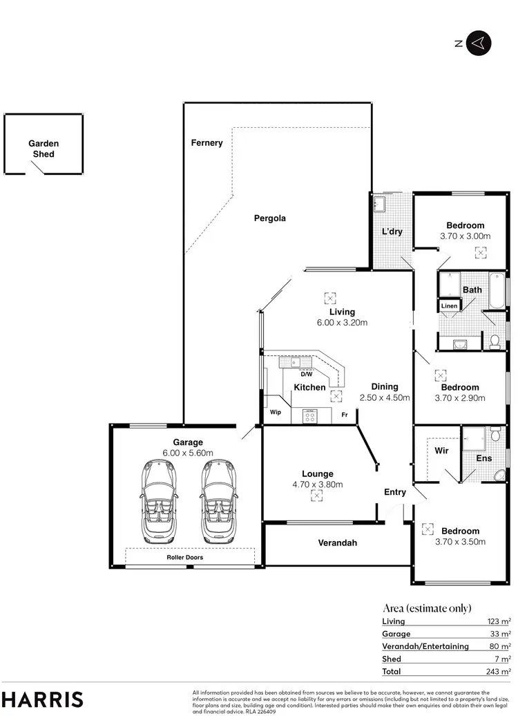 Floorplan of Homely house listing, 8 Coromandel Drive, Mccracken SA 5211