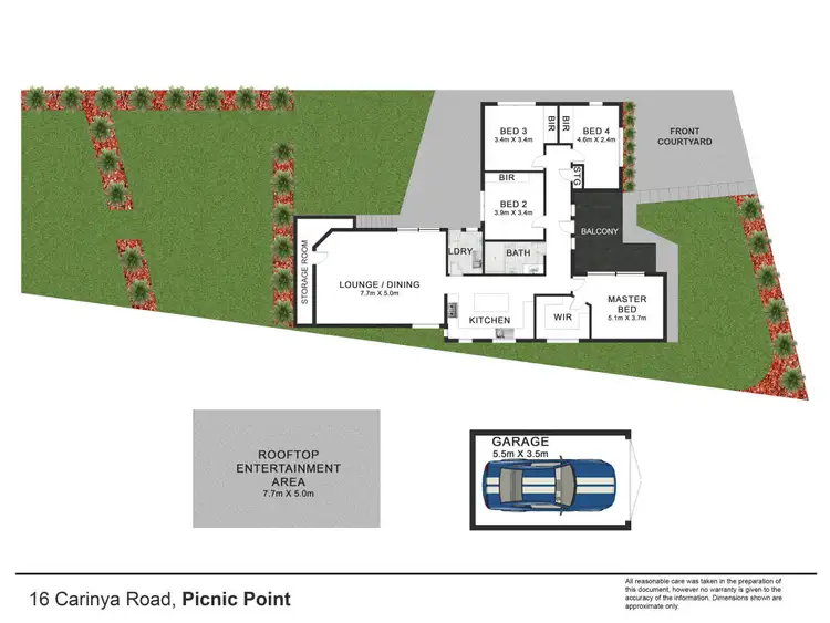 Floorplan of Homely house listing, 16 Carinya Road, Picnic Point NSW 2213