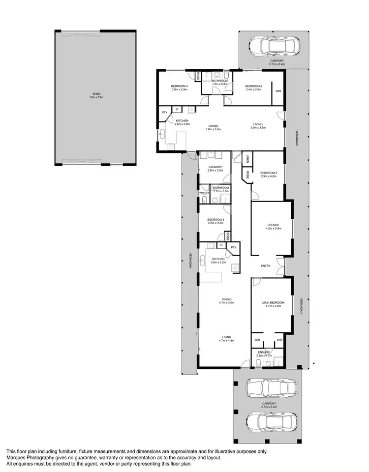 Floorplan of Homely rural property listing, 43 Thornton Drive, Uduc WA 6220