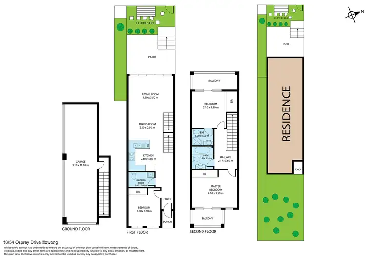 Floorplan of Homely townhouse listing, 16/54-62 Osprey Drive, Illawong NSW 2234