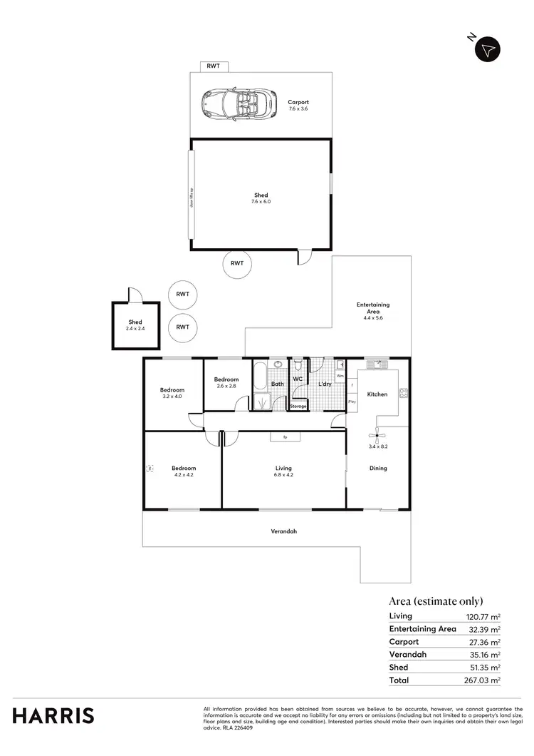 Floorplan of Homely house listing, 713 Beegoodye Wells Road, Minlaton SA 5575