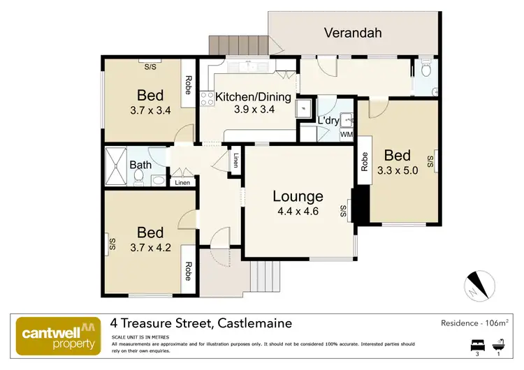 Floorplan of Homely house listing, 4 Treasure Street, Castlemaine VIC 3450