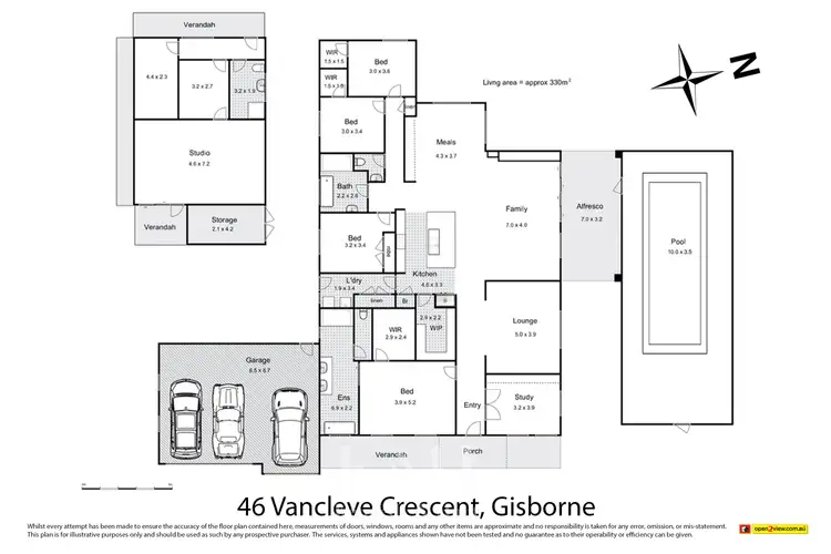 Floorplan of Homely house listing, 46 Vancleve Crescent, Gisborne VIC 3437