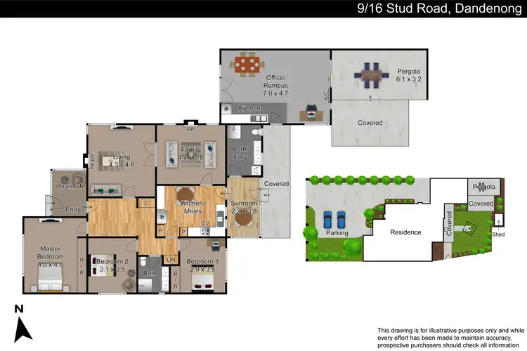 Floorplan of Homely house listing, 16 Stud Road Alley, Dandenong VIC 3175