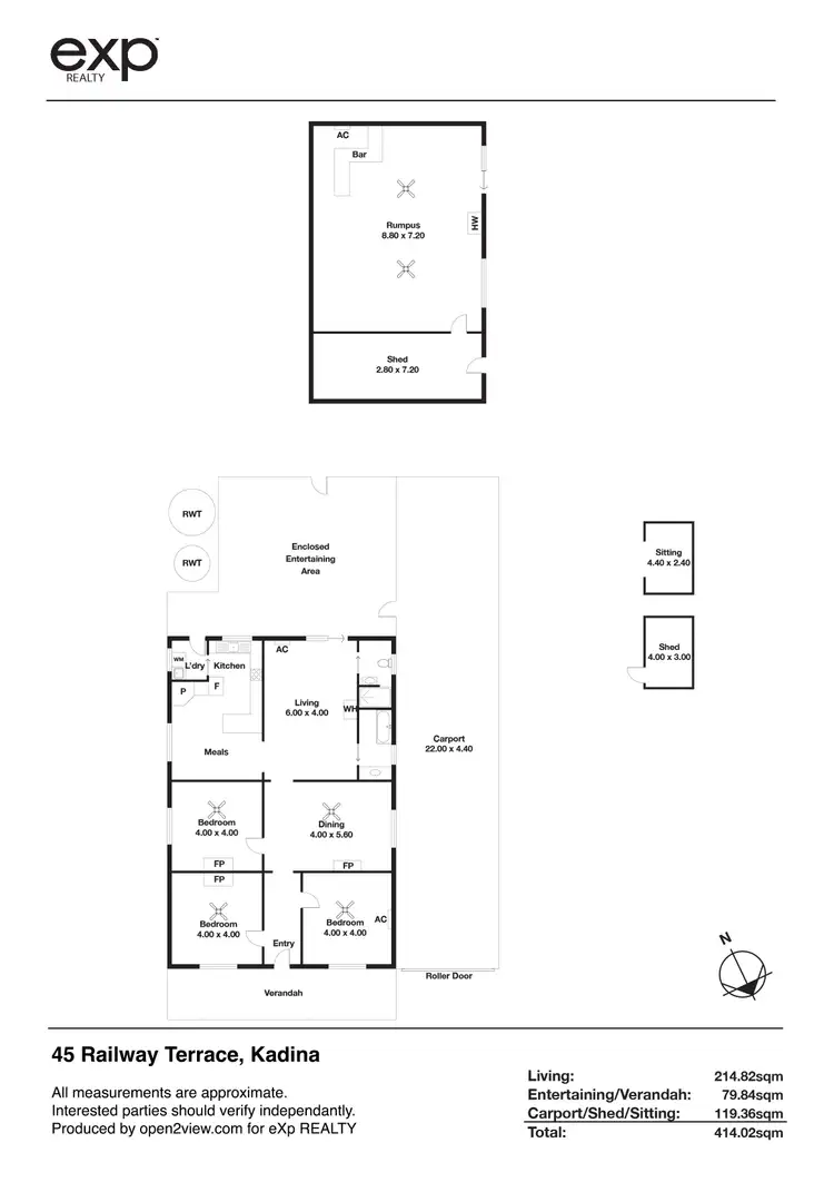 Floorplan of Homely house listing, 45 Railway Terrace, Kadina SA 5554
